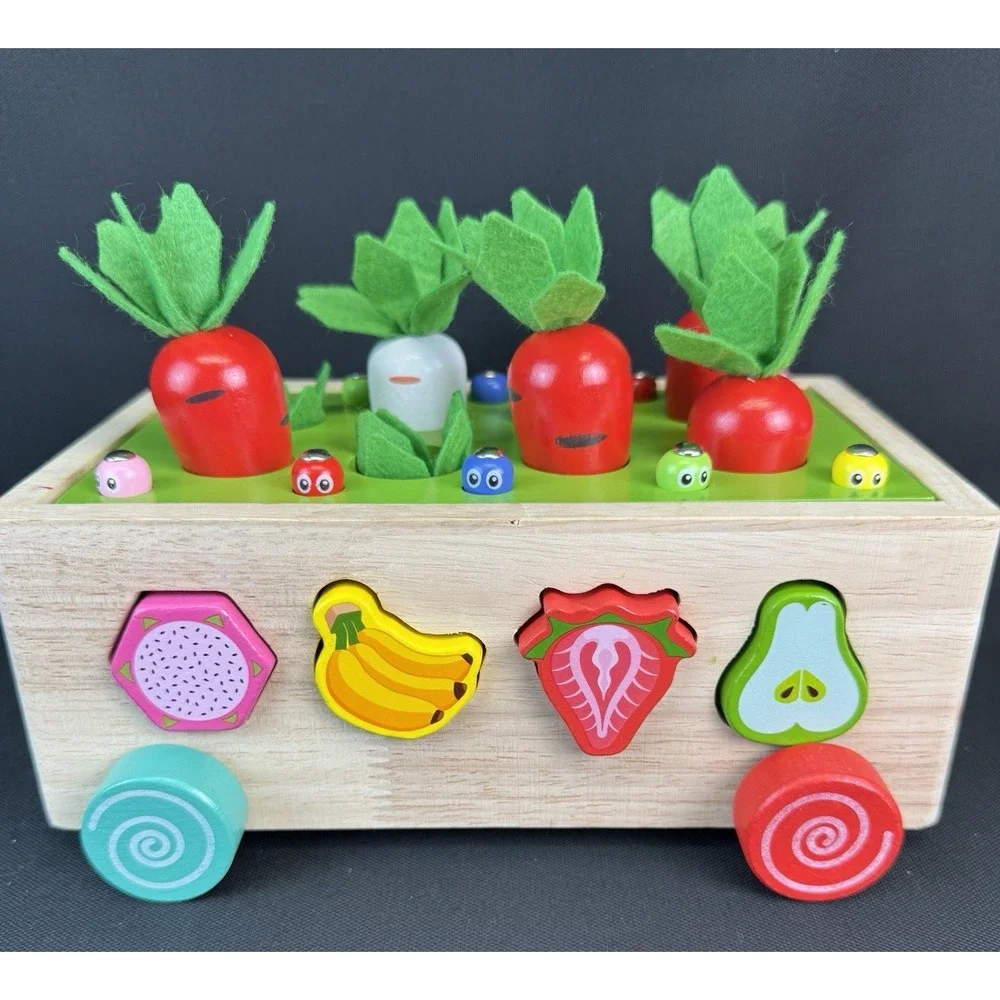 Wooden Montessori Garden Cart Find Motor Skills Educational Play
